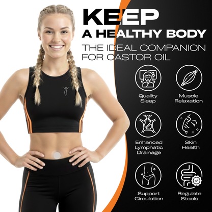 Castor Oil Belly Button Patches – Leak-Proof, Waterproof Pads with Organic Cotton Core for Gentle, Mark-Free Use (50 Clear Patches, Castor Oil Pack Wrap)