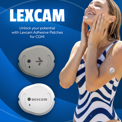 Lexcam Adhesive Patches for Dexcom G7 & Stelo – Bundle (60pc)