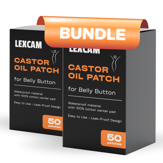 Bundle – 2 Packs (100pc) - Lexcam Castor Oil Patches for Belly Button