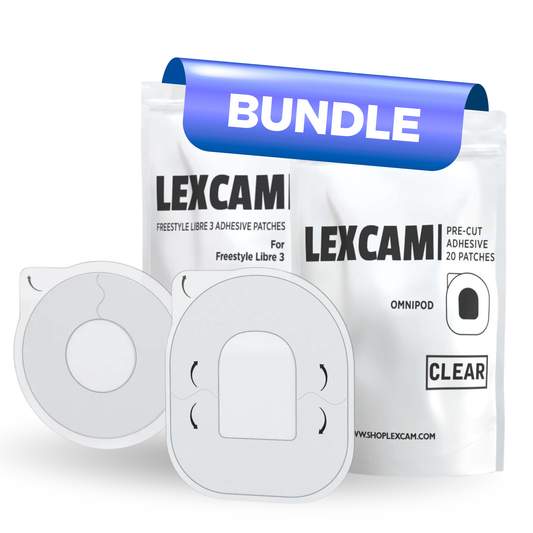 Lexcam Libre 3 & Omnipod Patches Bundle – 2 Packs / 40 Clear Waterproof, Skin-Friendly Overpatches