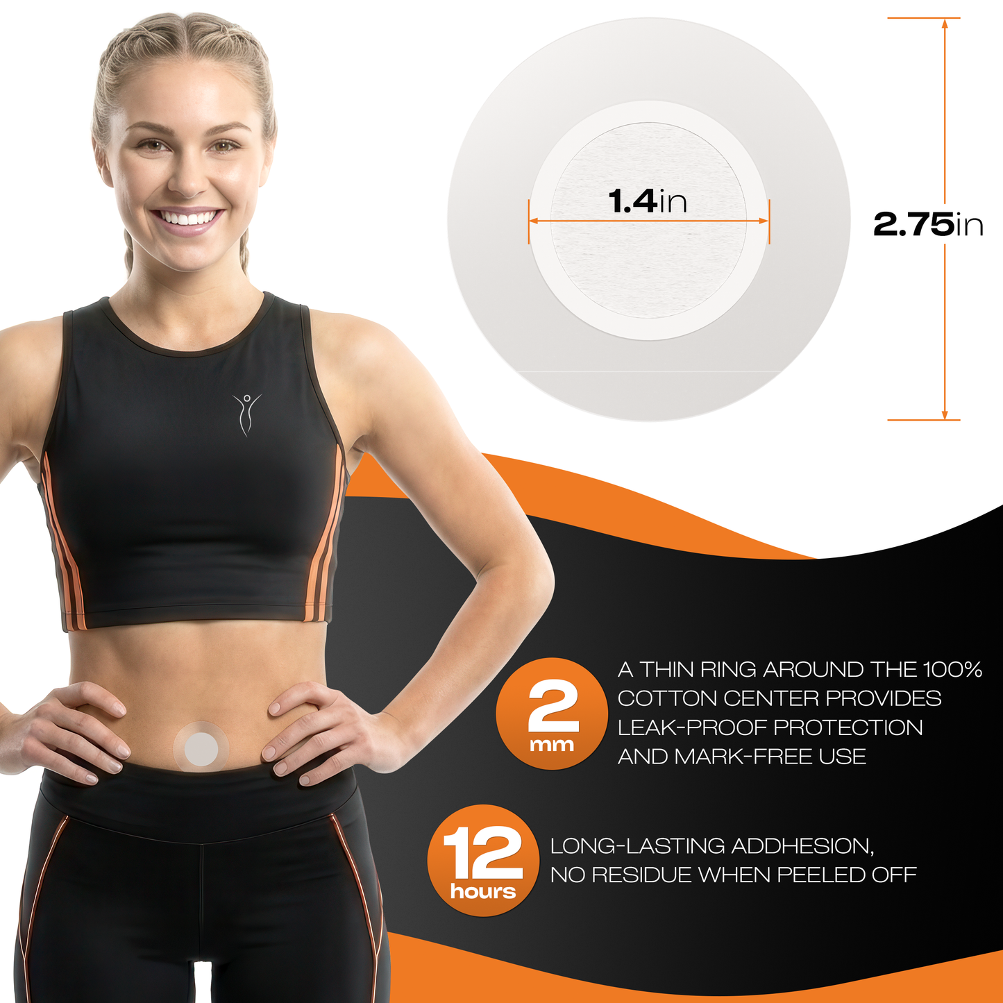 Castor Oil Belly Button Patches – Leak-Proof, Waterproof Pads with Organic Cotton Core for Gentle, Mark-Free Use (50 Clear Patches, Castor Oil Pack Wrap)