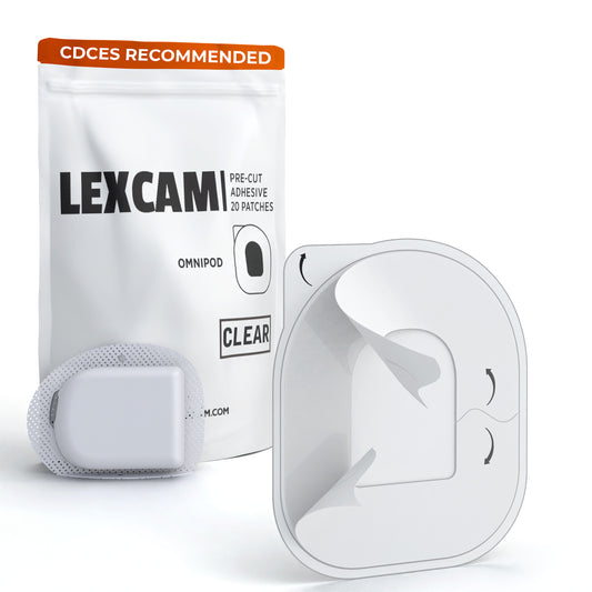 Lexcam Original - Omnipod Adhesive Patches - Clear - 20 count