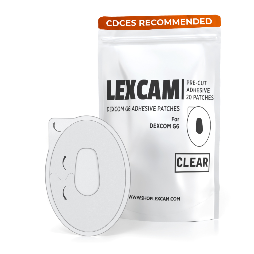 Lexcam Original - Dexcom G6 Adhesive Patches - Clear - 20 count