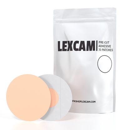 Lexcam Adhesive Patches pre-cut for Freestyle Libre 2 3, Color Tan, (20)