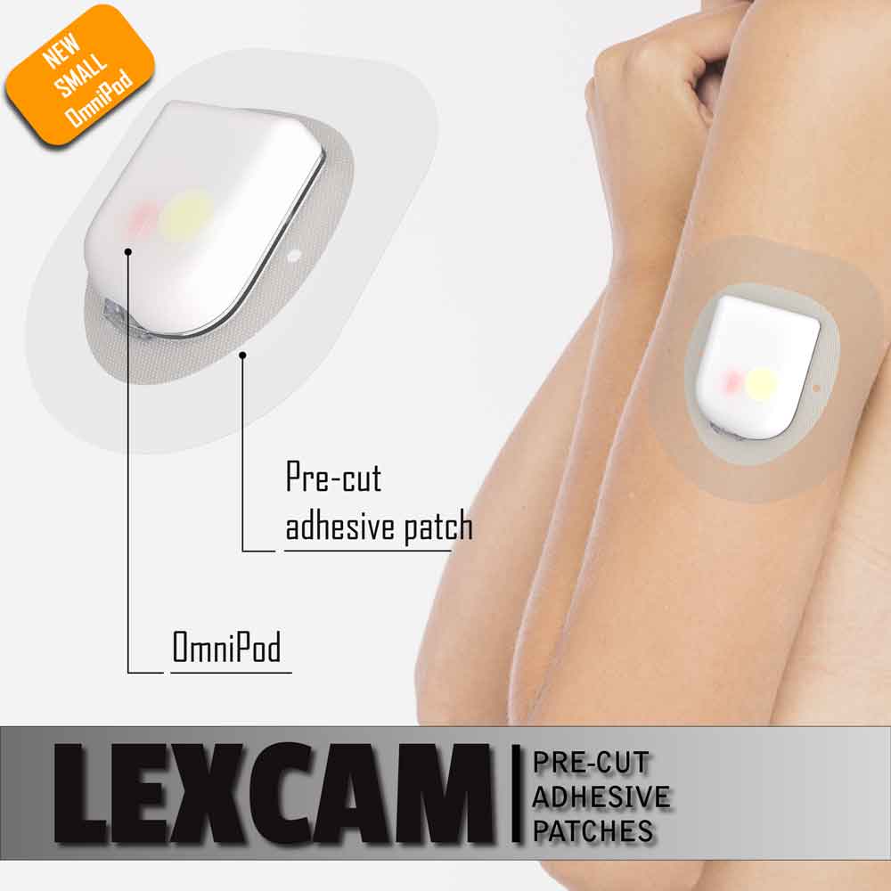 Lexcam Adhesive Waterproof Patches Pre-Cut for Dexcom G6, Color Clear (20)